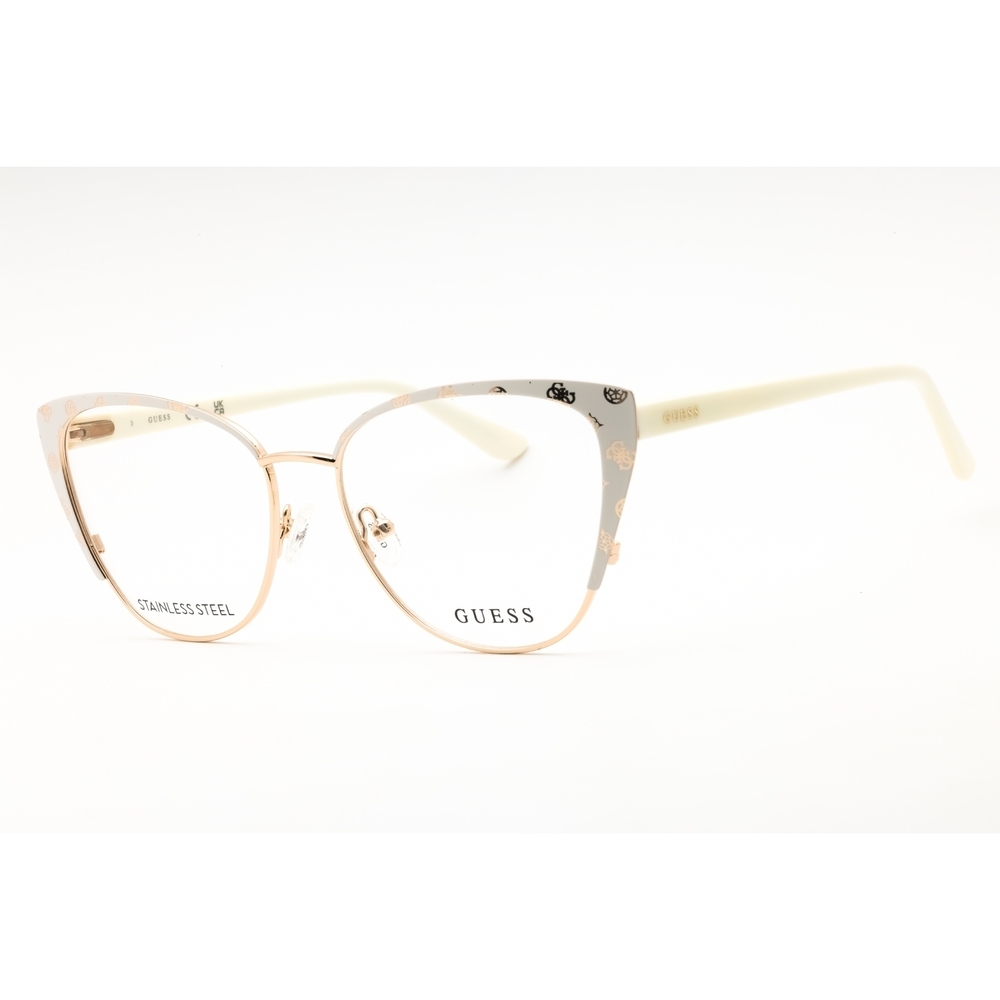 NWT Guess GU50121 White Cat Eye 55mm Eyeglasses